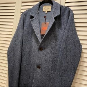 Etro Blue Paisley Knit Blazer